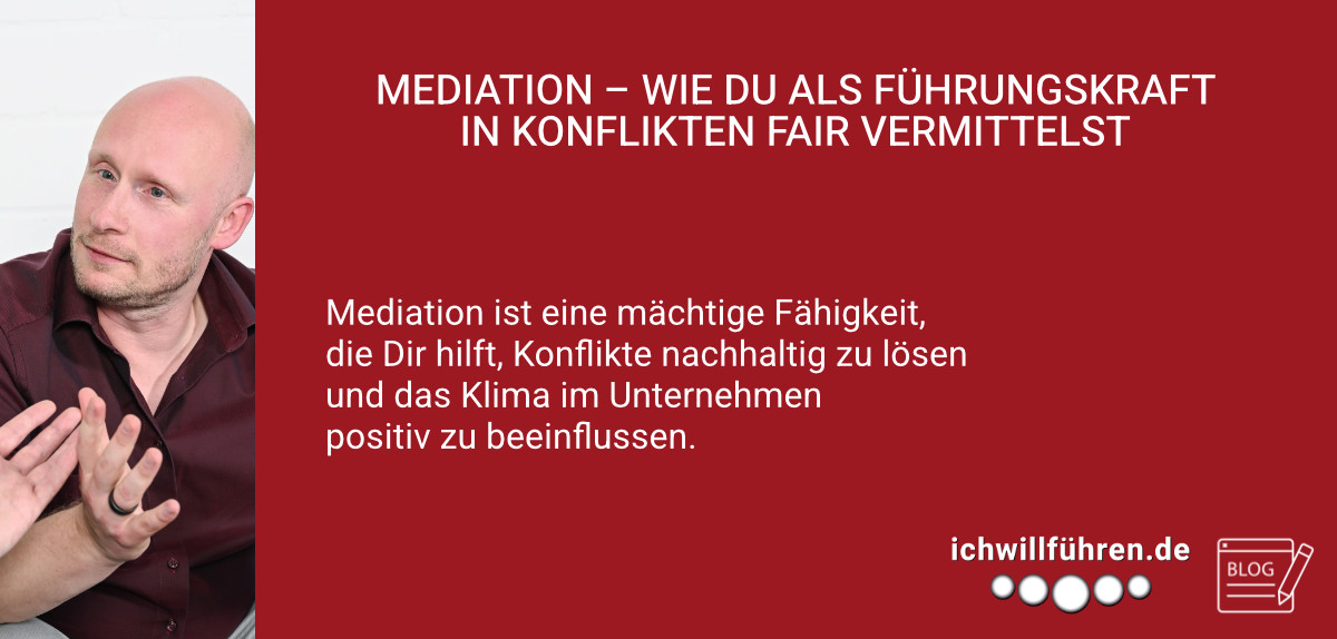 Begleitbild zum Leadership Insights Blogbeitrag: MEDIATION – WIE DU ALS FÜHRUNGSKRAFT IN KONFLIKTEN FAIR VERMITTELST